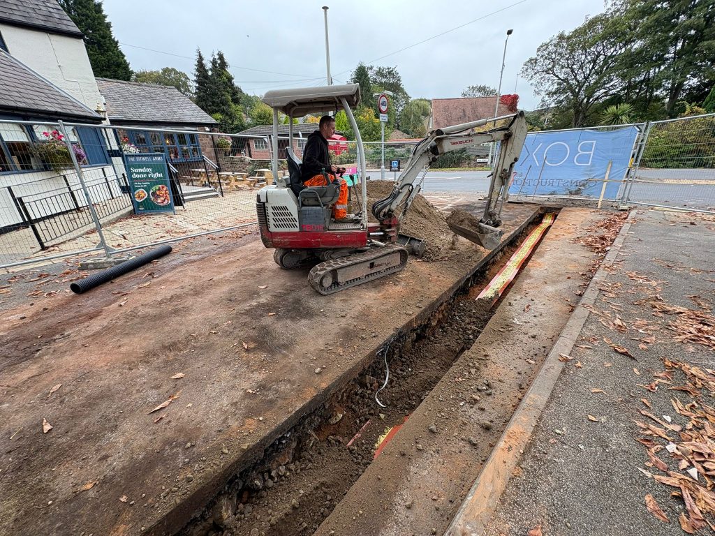 Utility ducting installation for gas and electric services in Manchester